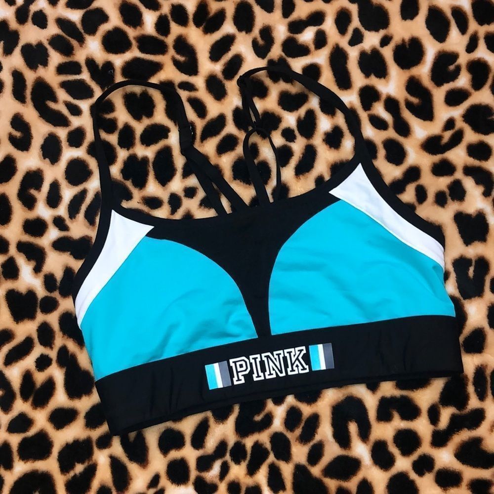 VS PINK ULTIMATE SPORTS BRA SIZE SMALL IN TEAL BLUE - Picture 2 of 5
